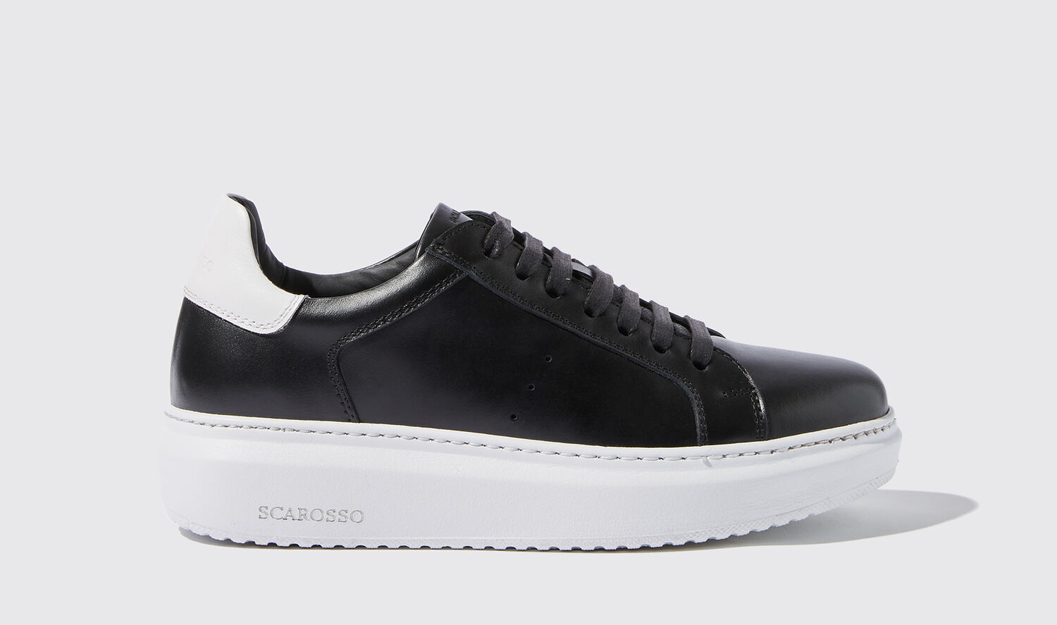 Scarosso Sneakers Debby Black Calf Leather In Black - Calf