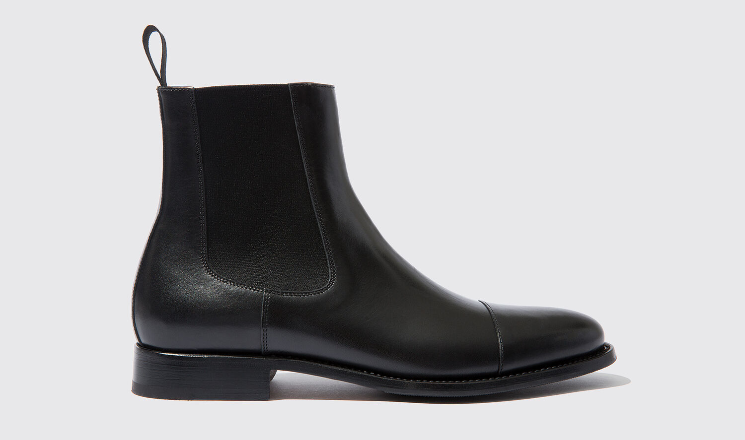 Scarosso Chelsea Boots Michelangelo Nero Calf Leather In Black Calf