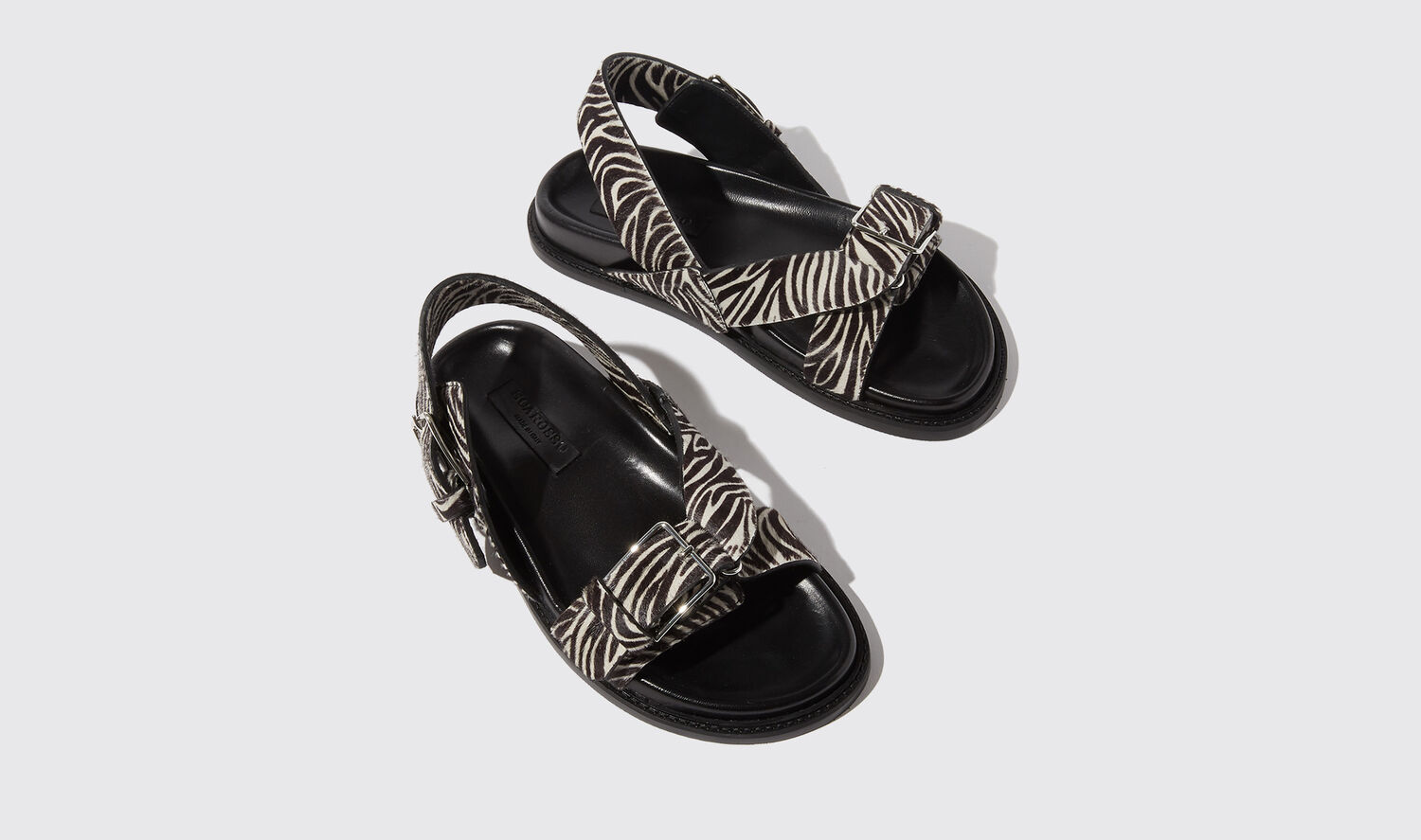 Shop Scarosso Hailey Zebra Pony - Woman Sandals Zebra-print In Zebra-print - Pony