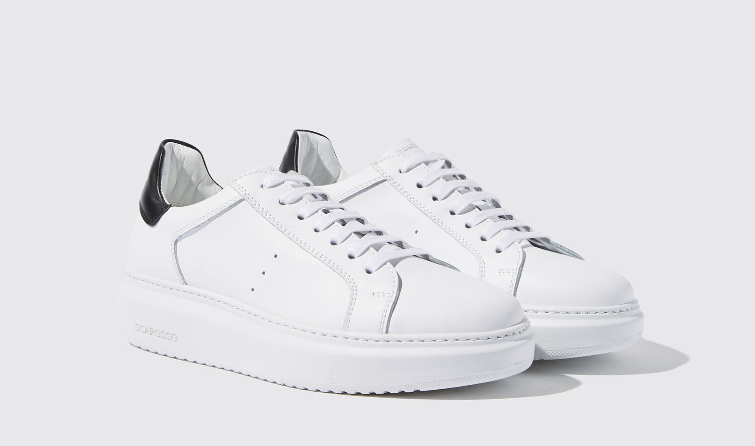 Shop Scarosso Debby White - Woman Sneakers White In White - Calf