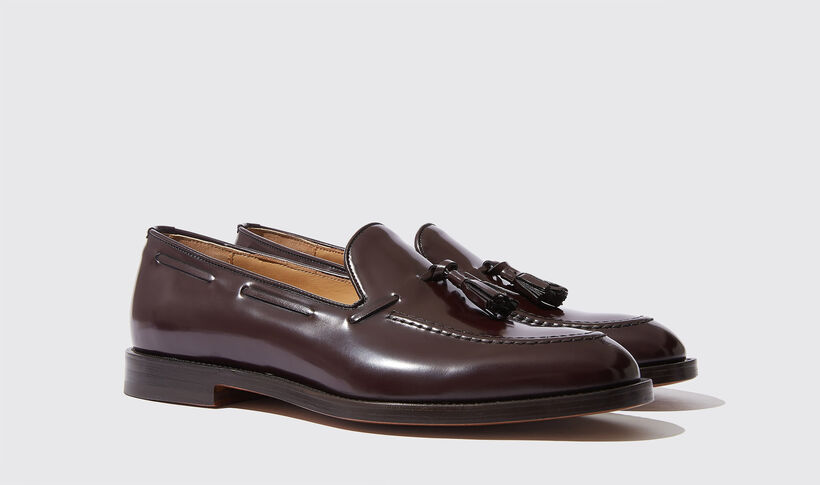 William Burgundy Bright Loafers for Men | Scarosso®