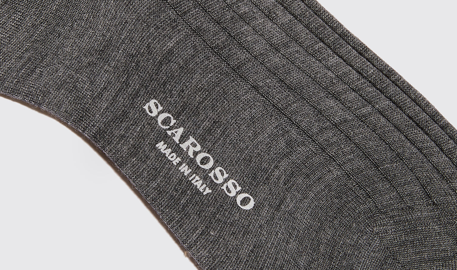 Shop Scarosso Grey Wool Calf Socks - Man Last Chance Grey In Grey - Wool