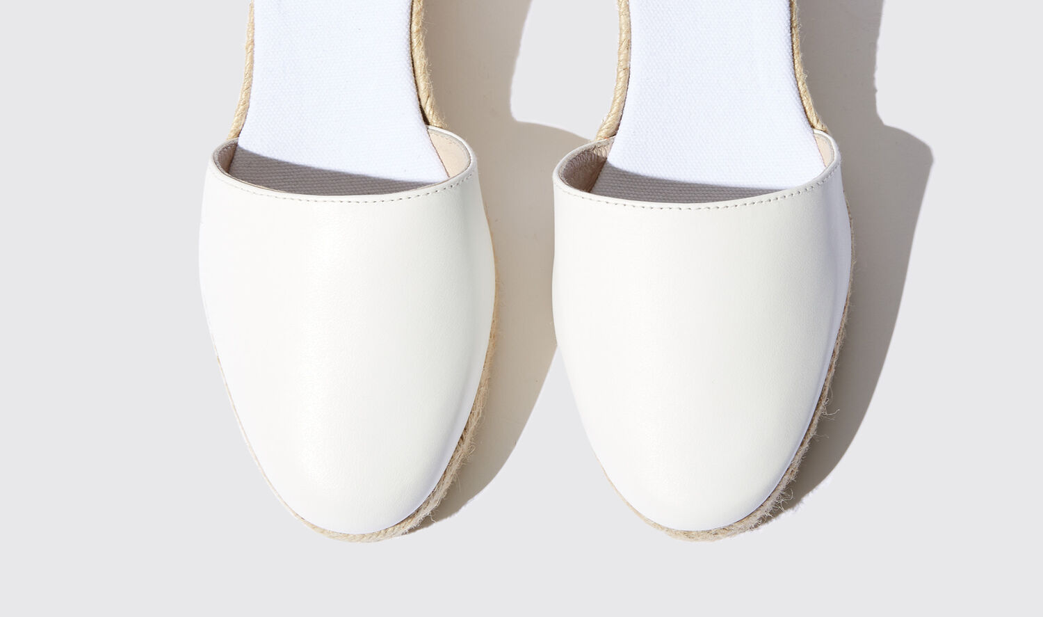 Shop Scarosso Paloma White - Woman Espadrilles White In White - Calf