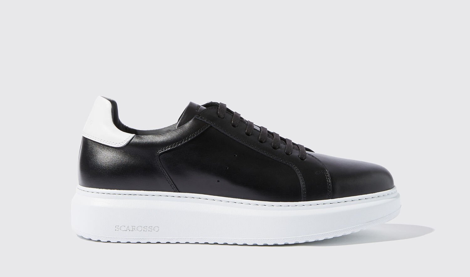 Scarosso Sneakers Dustin Black Calf Leather In Black - Calf