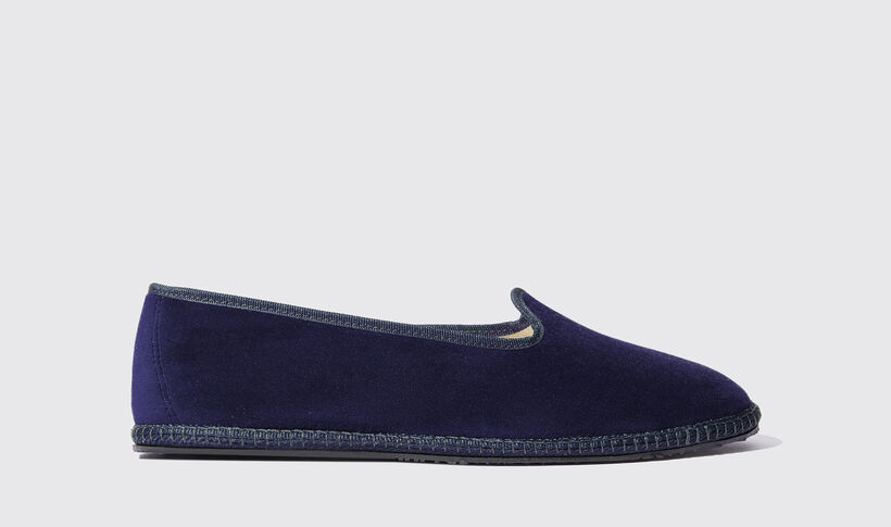 Valentino Blu Velluto Slippers for Men | Scarosso®