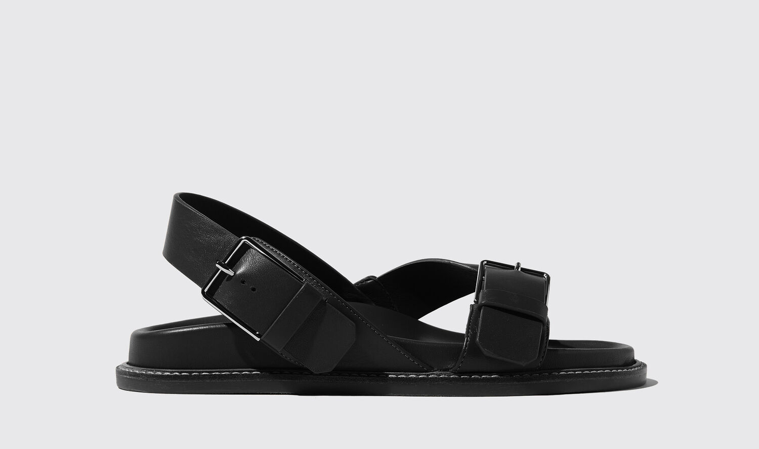 Shop Scarosso Hailey Black - Woman Sandals Black In Black - Calf