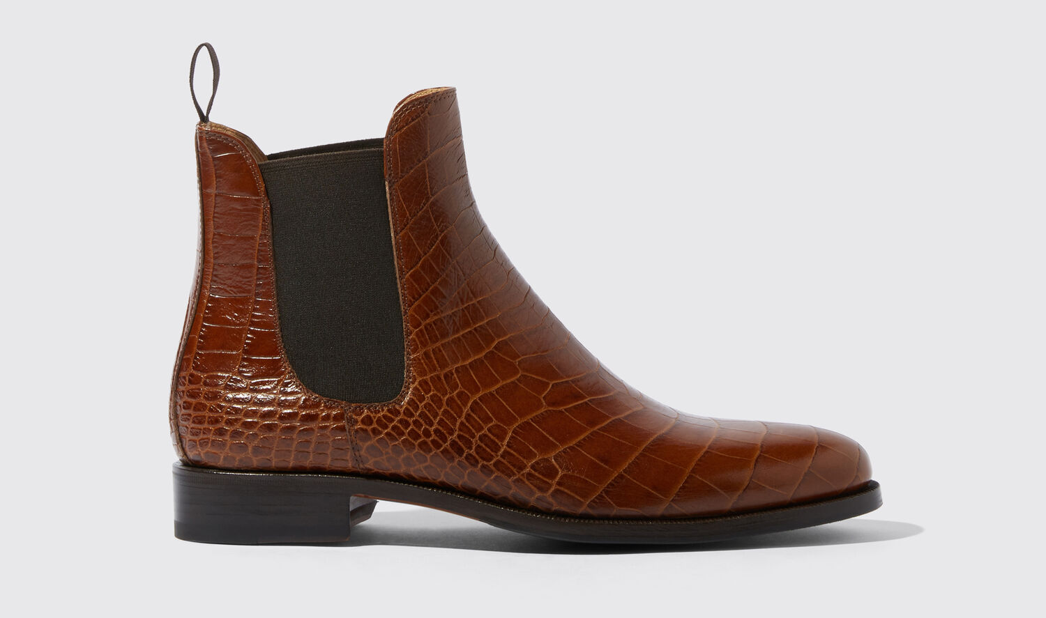Scarosso Boots Giancarlo In Brown - Croco-printed Calf