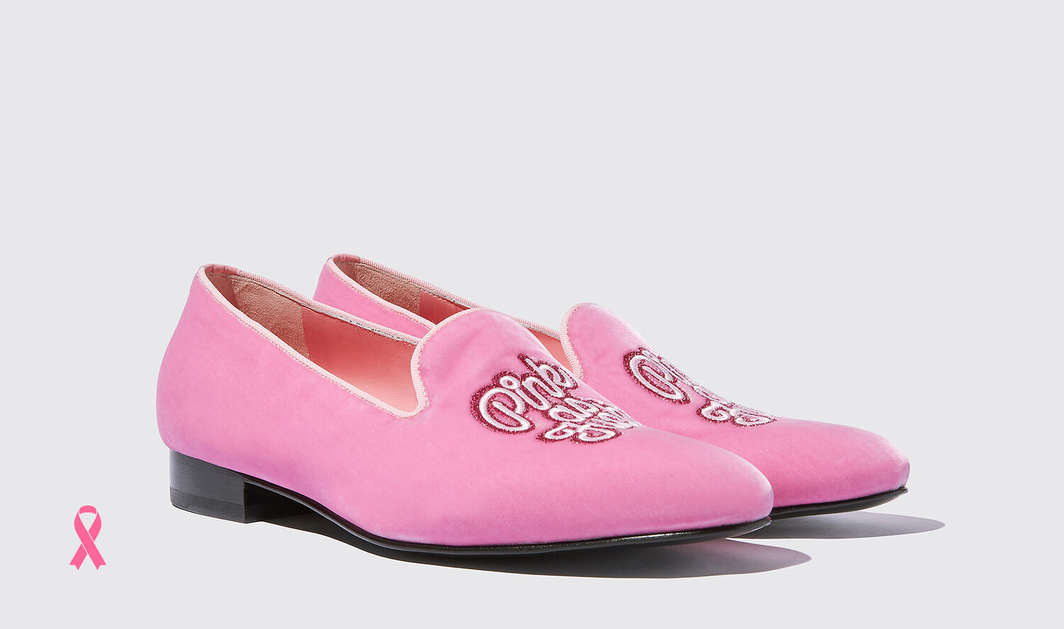 Shop Scarosso Nolita Pink Velvet - Man Loafers & Flats Pink In Pink - Velvet