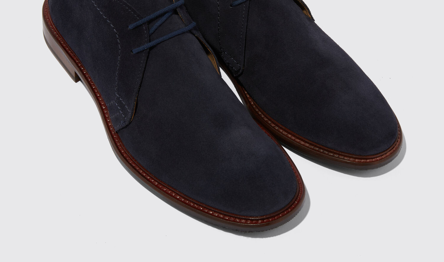 Shop Scarosso Gary Blue Suede - Man Boots Blue In Blue - Suede