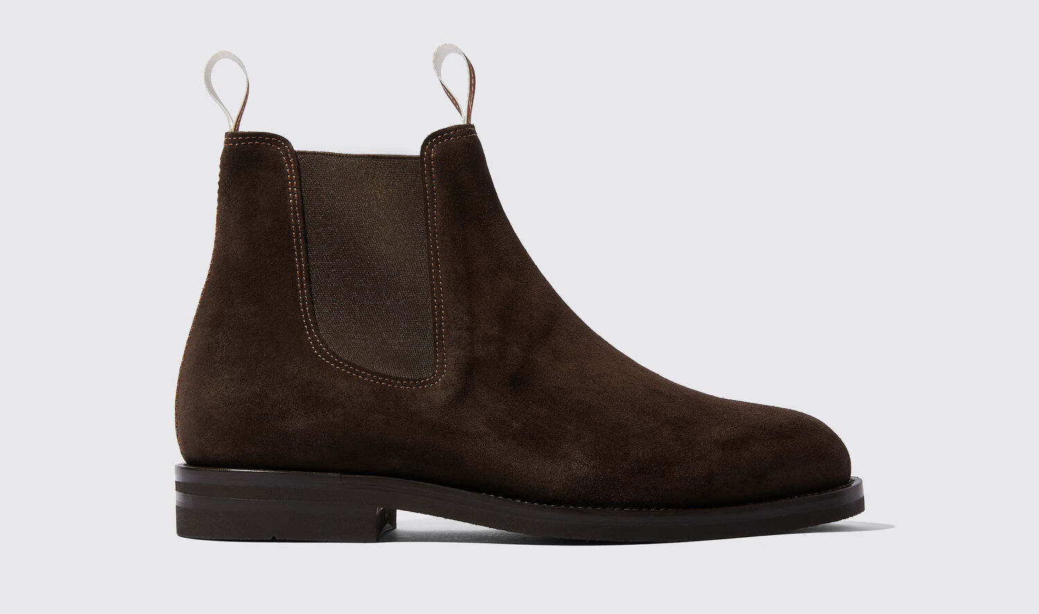 Scarosso William Iii Chelsea Boots In Brown - Suede