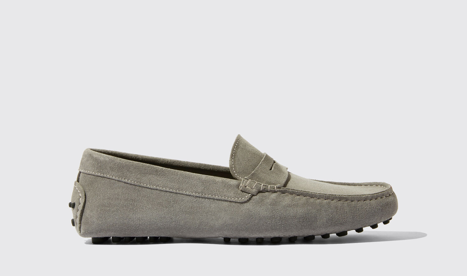 Scarosso Driving Shoes Michael Grey Suede Suede Leather In Grey - Suede
