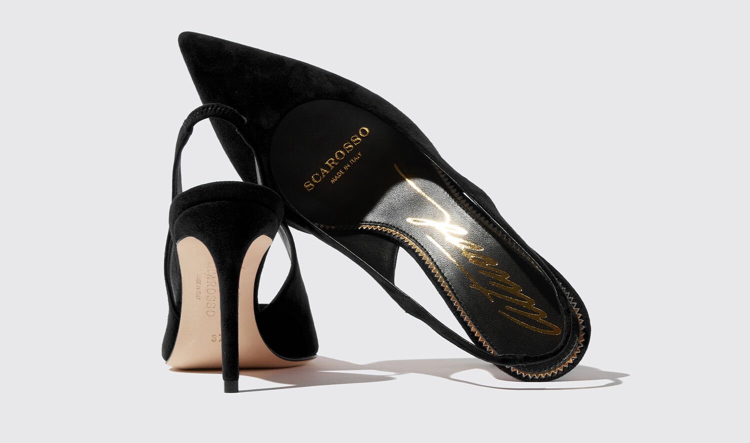 Shop Scarosso Sutton Black Suede - Woman High Heels Black In Black - Suede