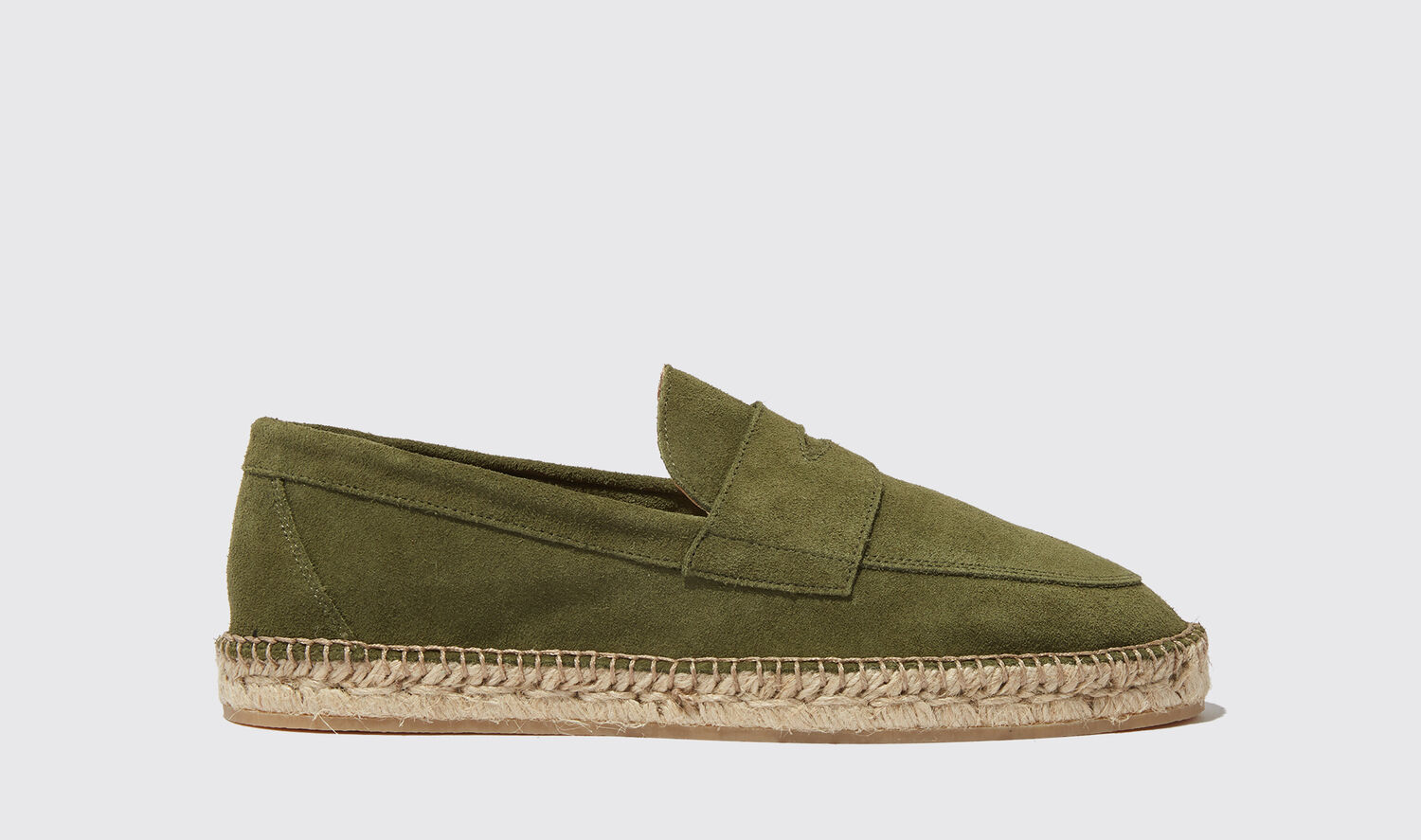 Shop Scarosso Diego Green Suede - Man Espadrilles Green In Green - Suede Leather