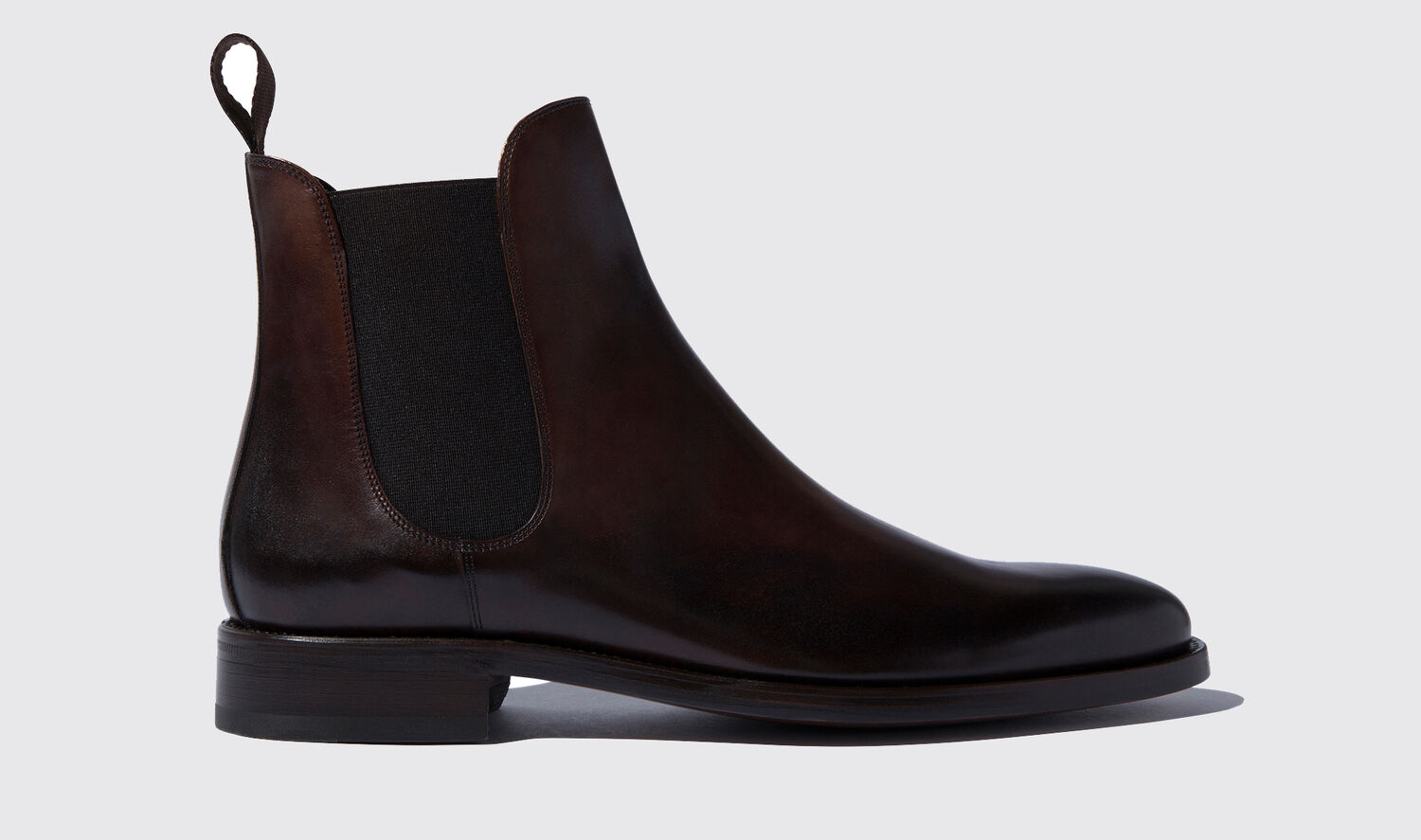 Scarosso Chelsea Boots Enzo Ebano Calf Leather In Dark Brown Calf