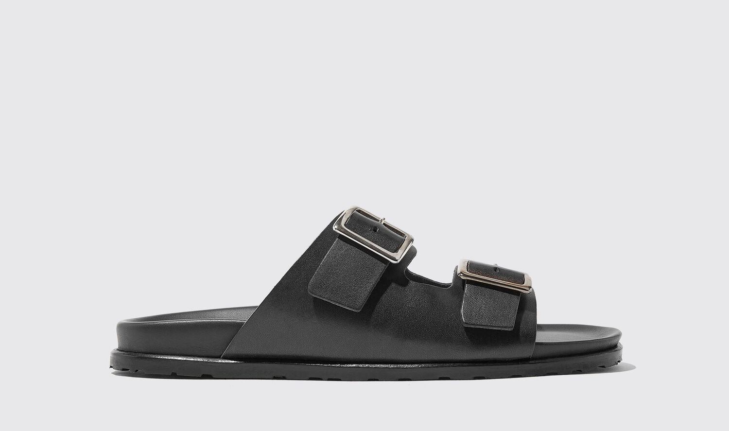Scarosso Sandals Enea Nero Calf Leather In Black - Calf