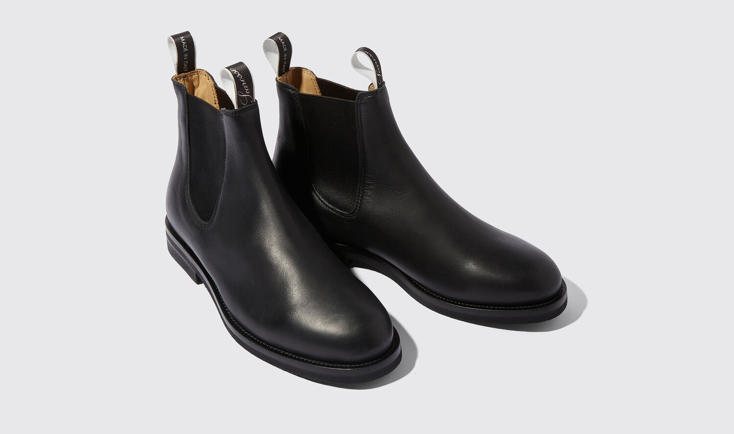 Shop Scarosso William Iii Black - Man Chelsea Boots Black In Black - Calf