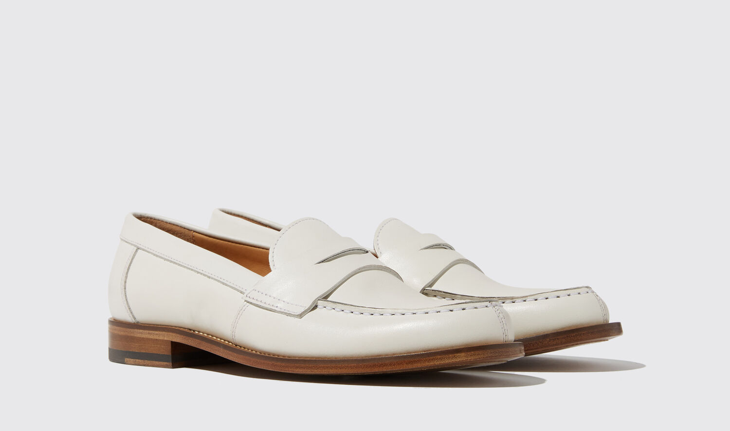 Shop Scarosso Harper White - Woman Loafers White In White - Calf Leather