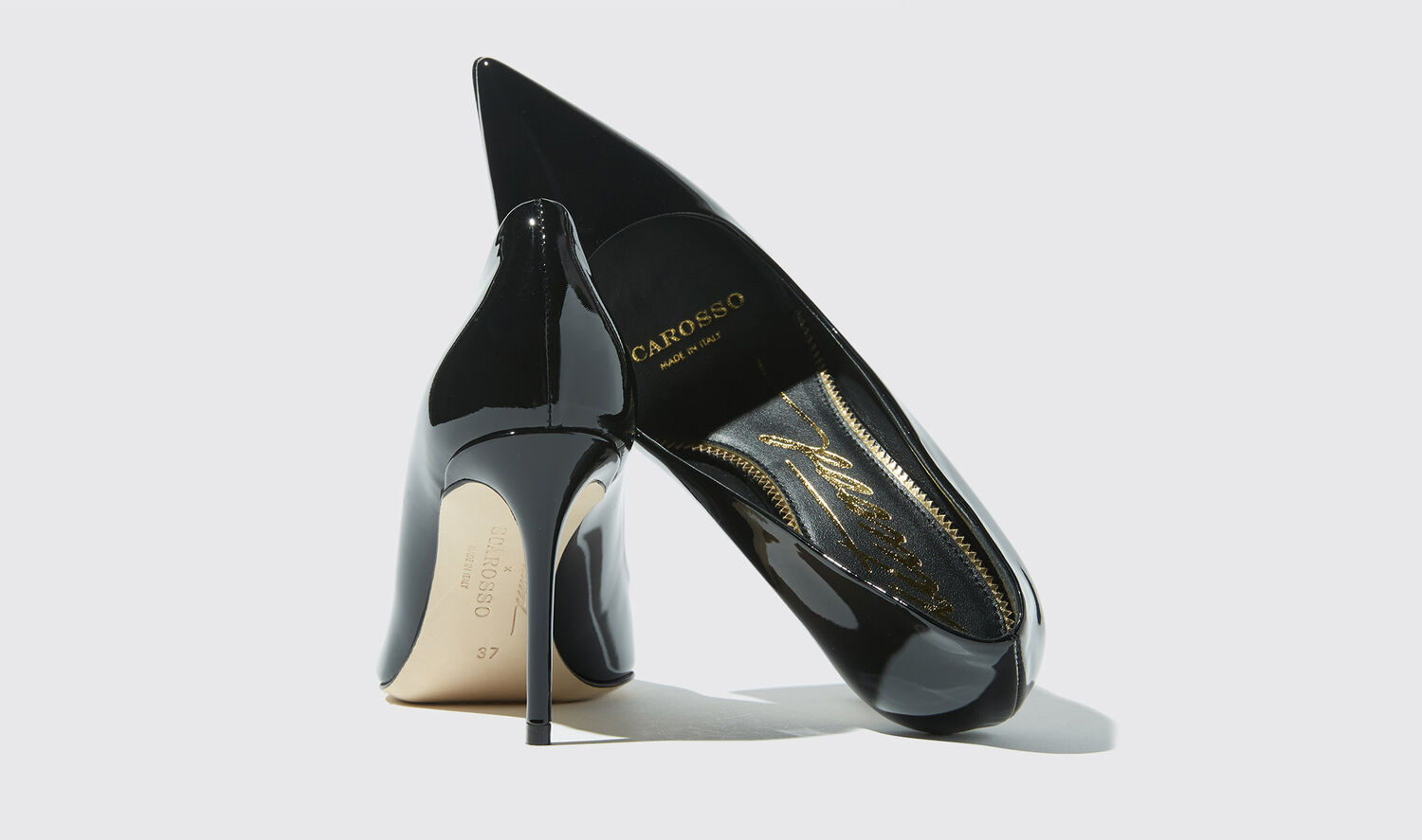 Shop Scarosso Gigi Black Patent - Woman High Heels Black In Black - Patent