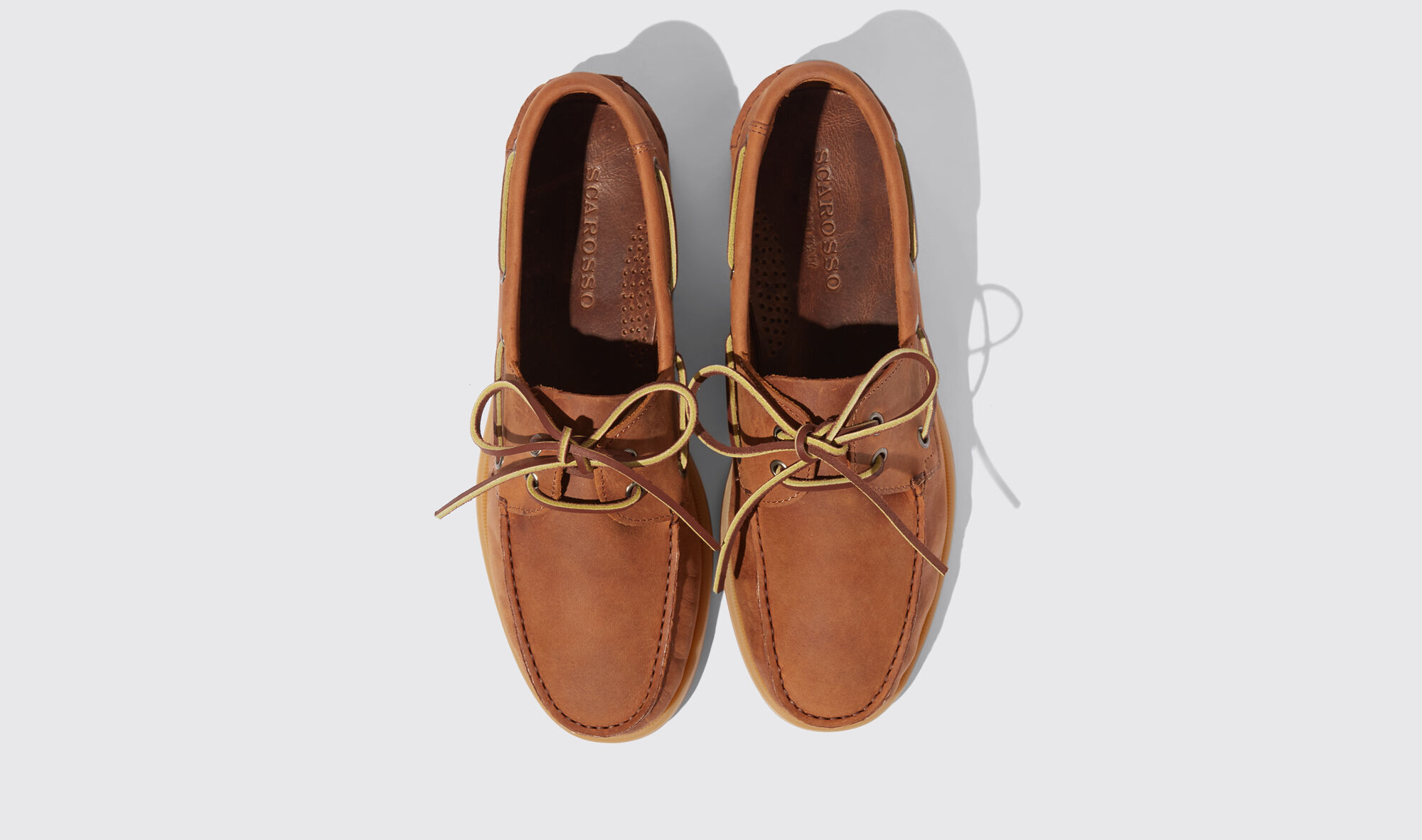 Jude Cognac Nubuck Boat Shoes for Men | Scarosso®