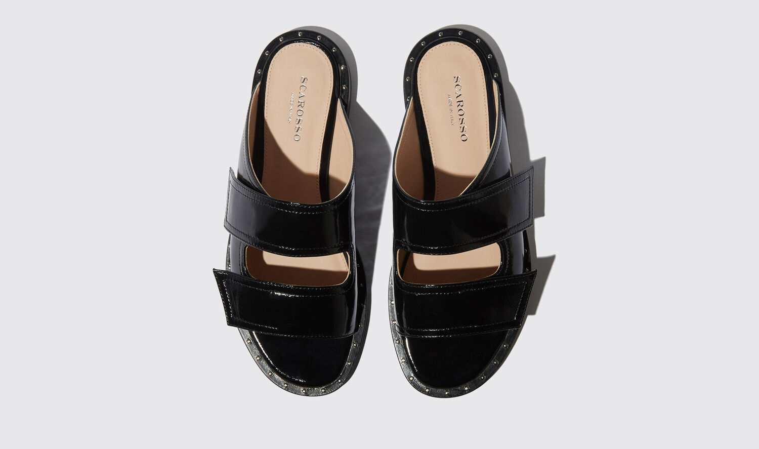Shop Scarosso Karen Black Patent - Woman Sandals Black In Black - Patent Leather