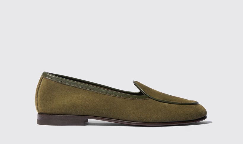 Nele Green Suede Loafers for Women | Scarosso®
