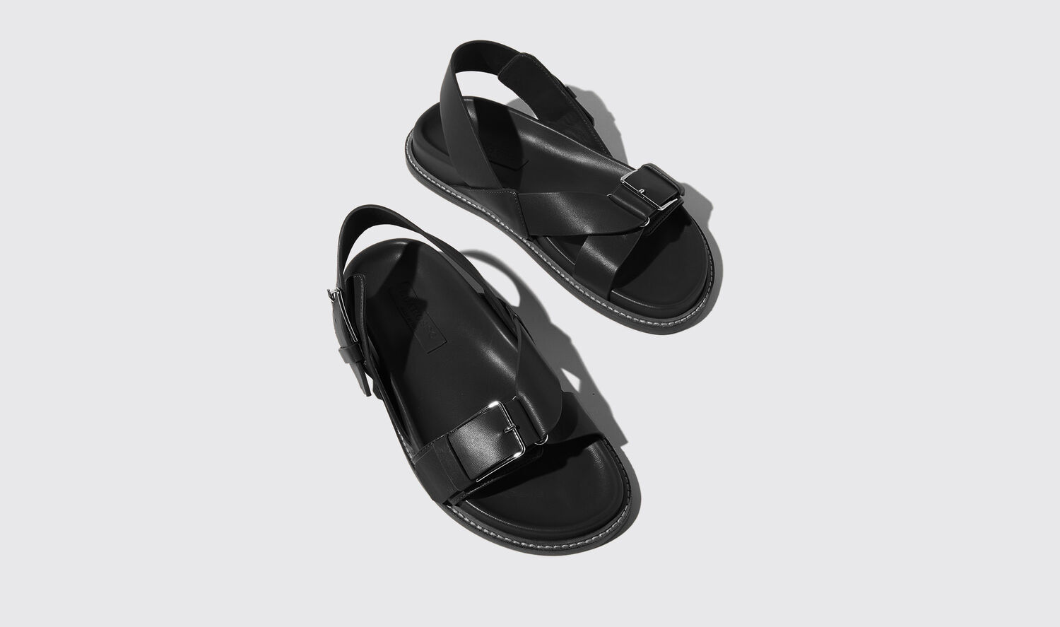 Shop Scarosso Hailey Black - Woman Sandals Black In Black - Calf
