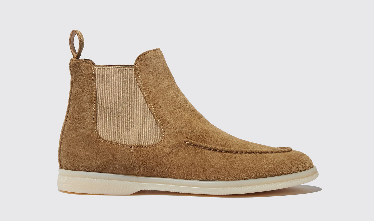 Scarosso Eugenia Suede Ankle Boots In Beige - Suede Leather