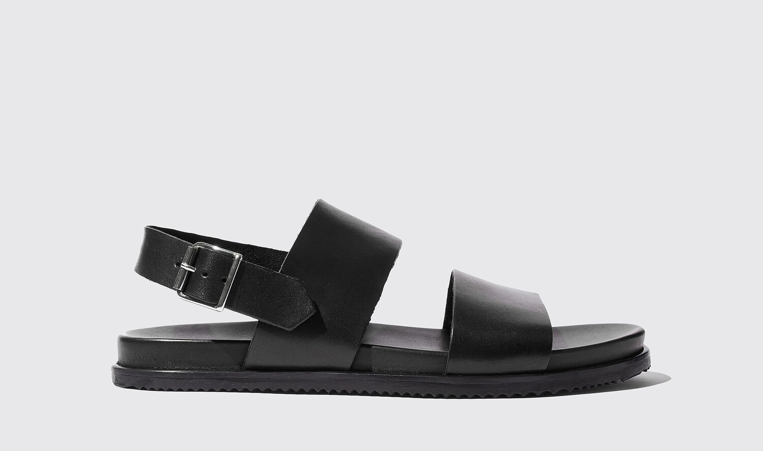 Scarosso Sandals Antonio Nero Calf Leather In Black Calf