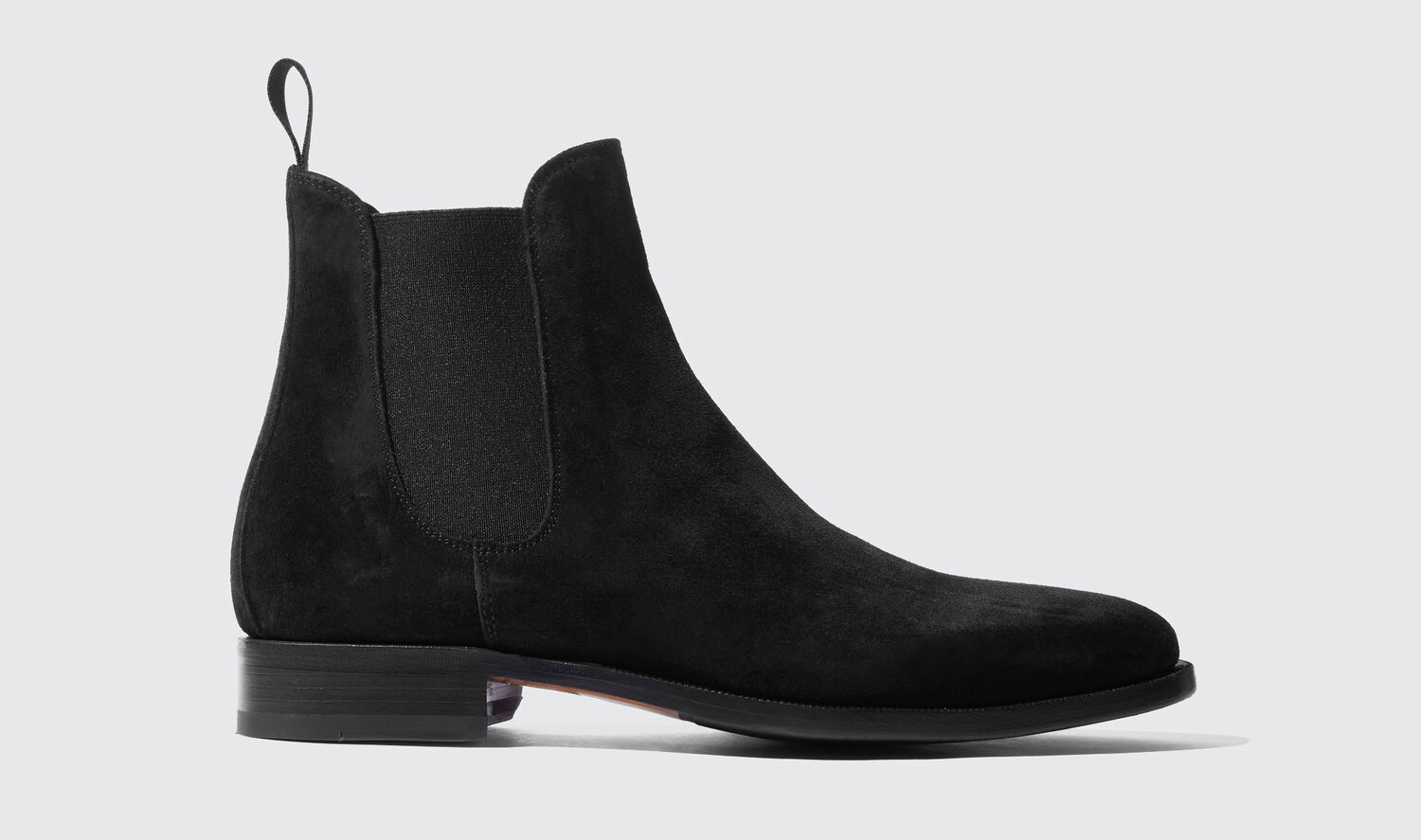 Scarosso Chelsea Boots Giancarlo Nero Scamosciato Suede Leather In Black - Suede