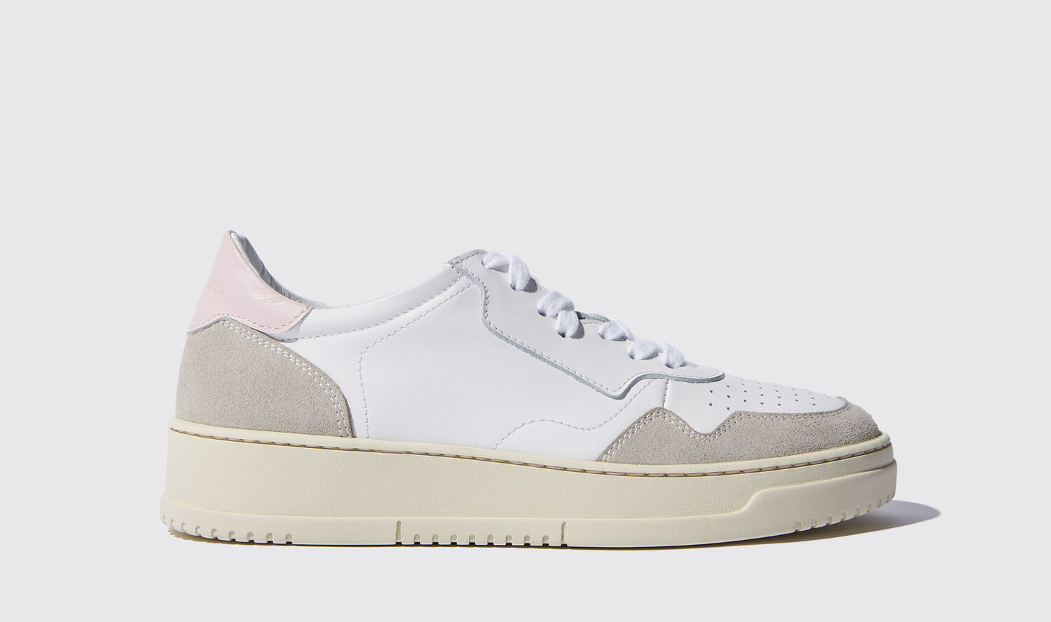 Scarosso Sneakers Alexia Pink Edit Calf Leather In White/pink - Calf