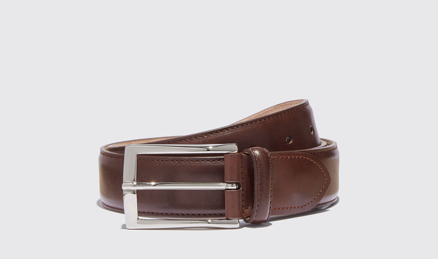 Scarosso Belts Cintura Marrone Classica Calf Leather In Brown Calf