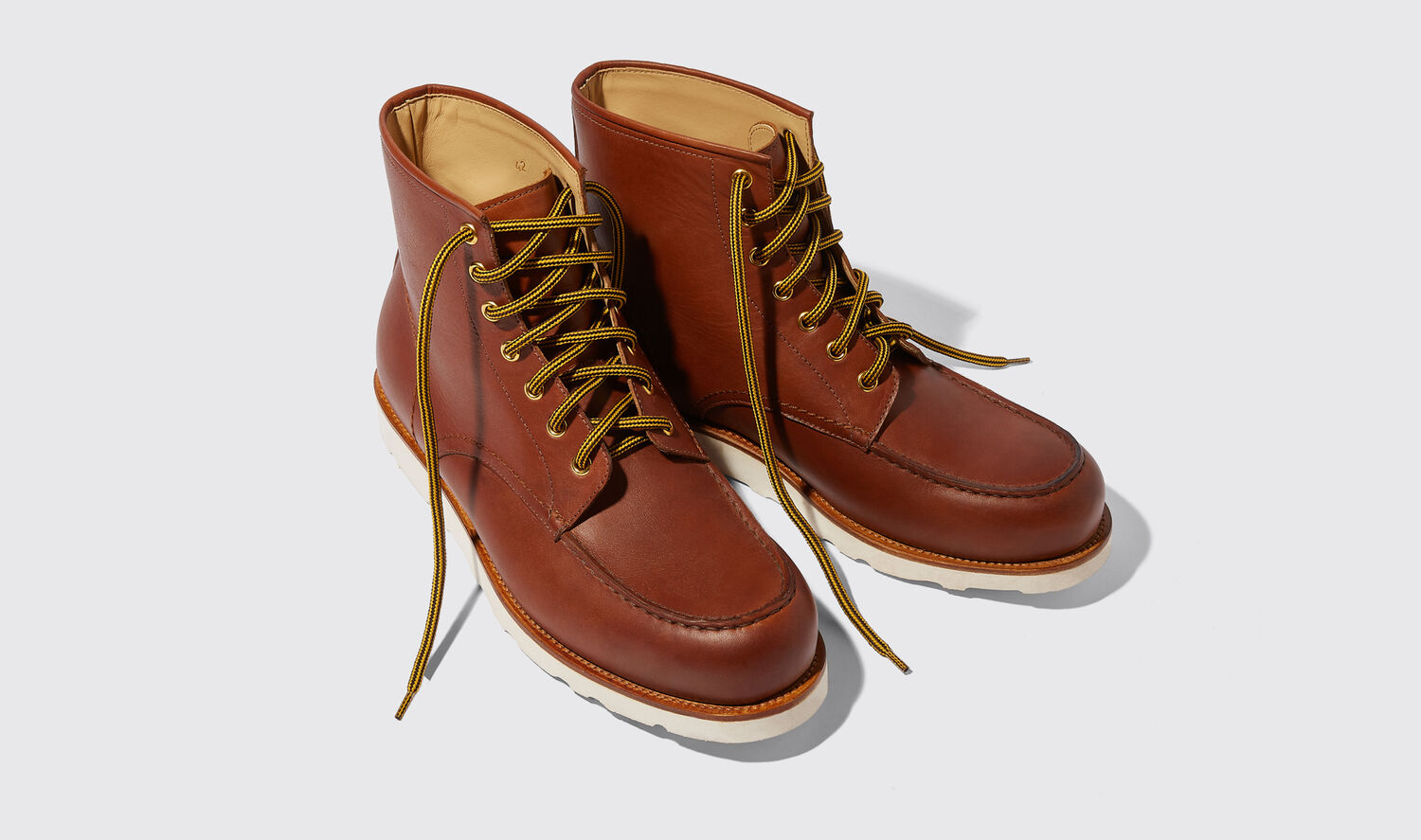 Scarosso Ankle Boots Jake Cognac Calf Leather In Cognac - Calf | ModeSens
