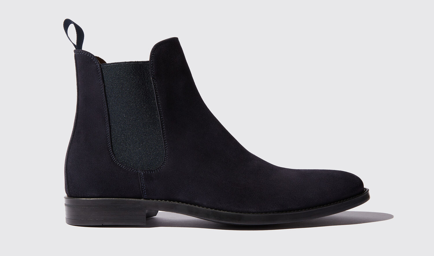 Scarosso Chelsea Boots Giacomo Blue Suede Leather