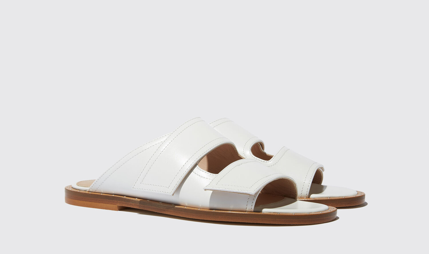 Shop Scarosso Karen White - Woman Sandals White In White - Calf Leather