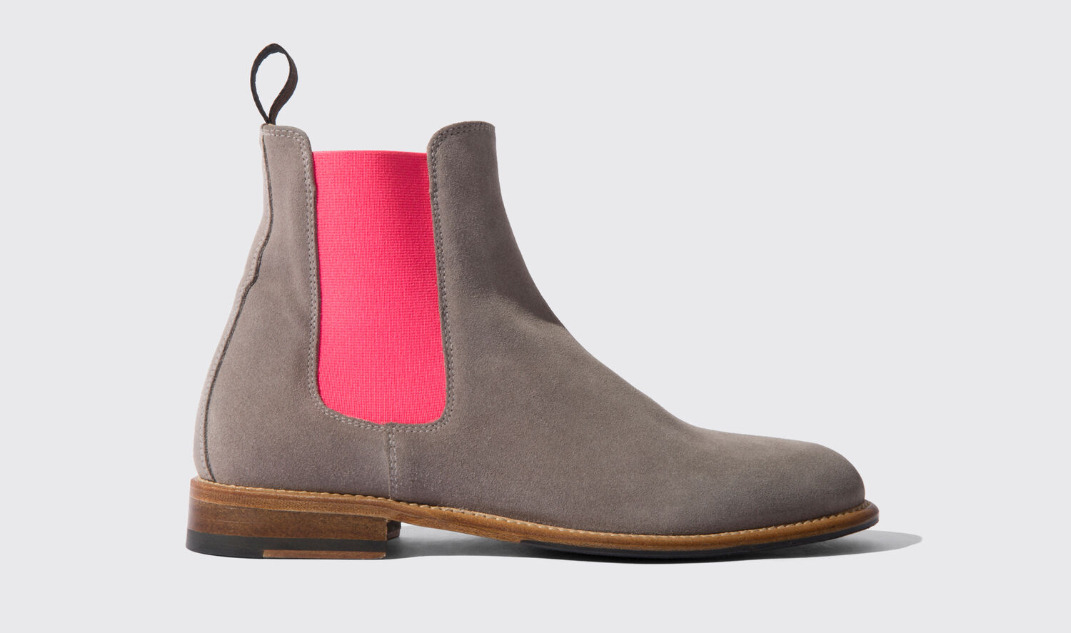 Scarosso Chelsea Boots Bruna Suede Leather In Grey Suede