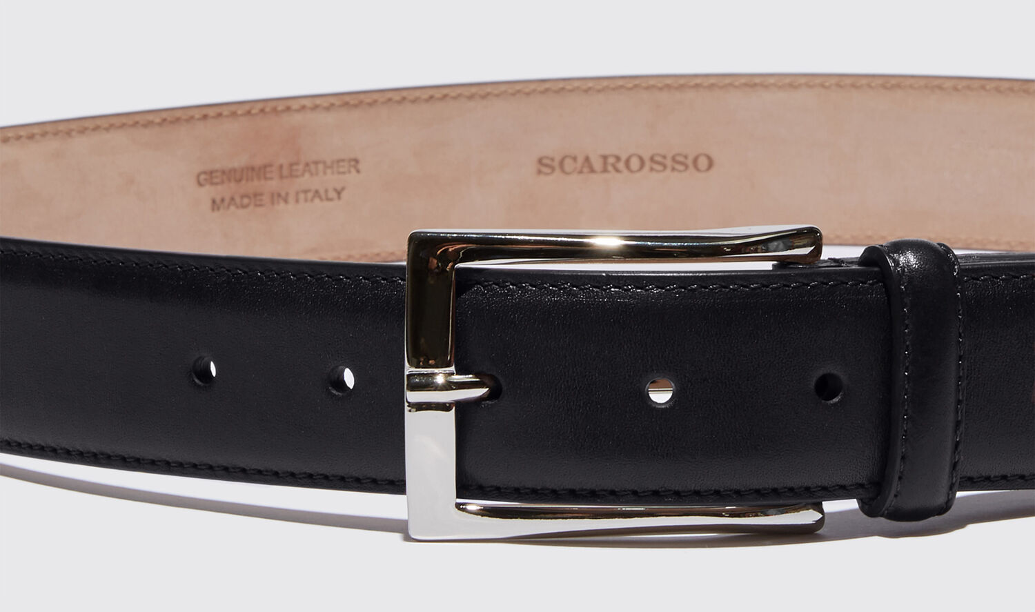 Shop Scarosso Cintura Nera Classica In Black Calf