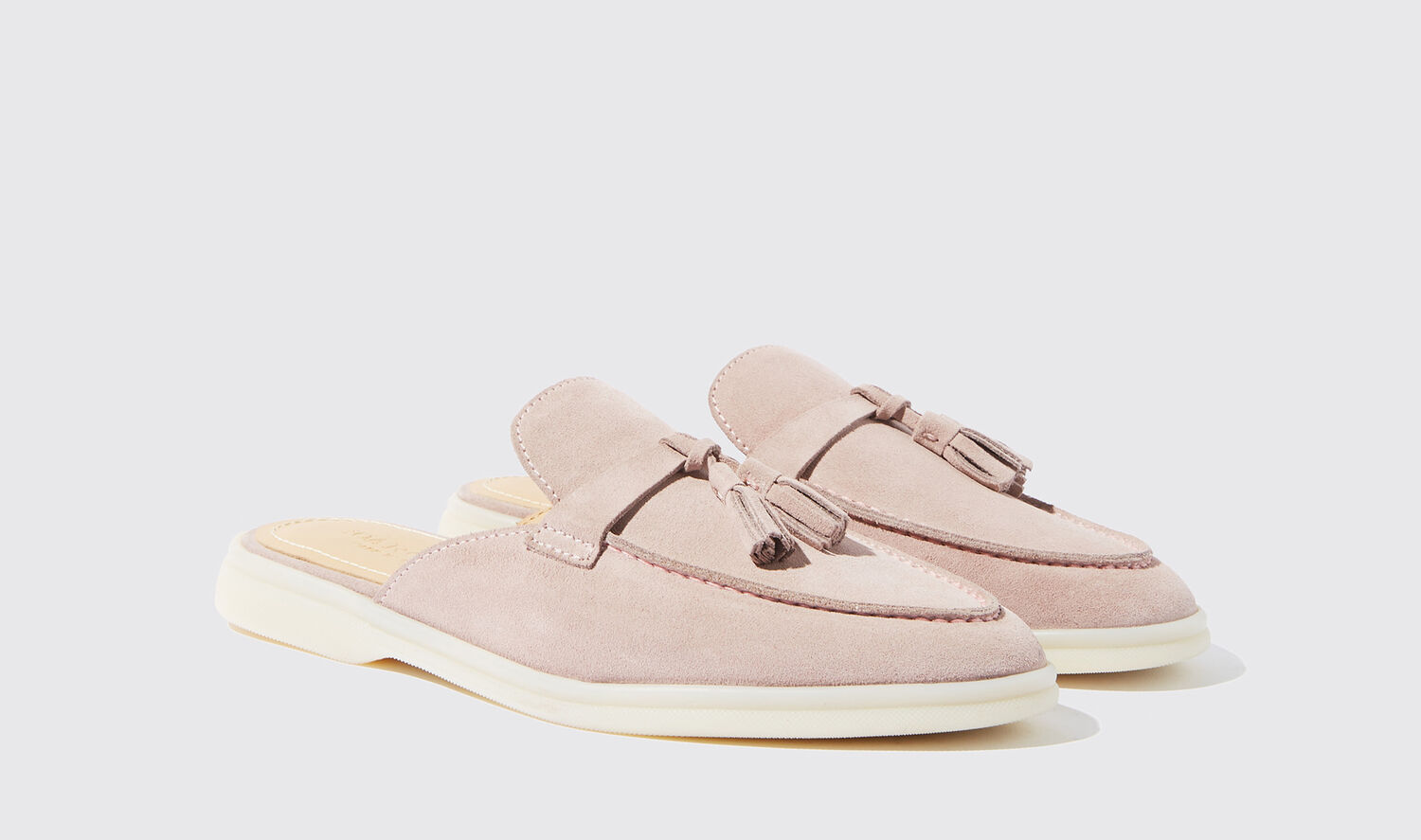 Shop Scarosso Lucrezia Rosa Scamosciata - Woman Mules Pink In Pink - Suede