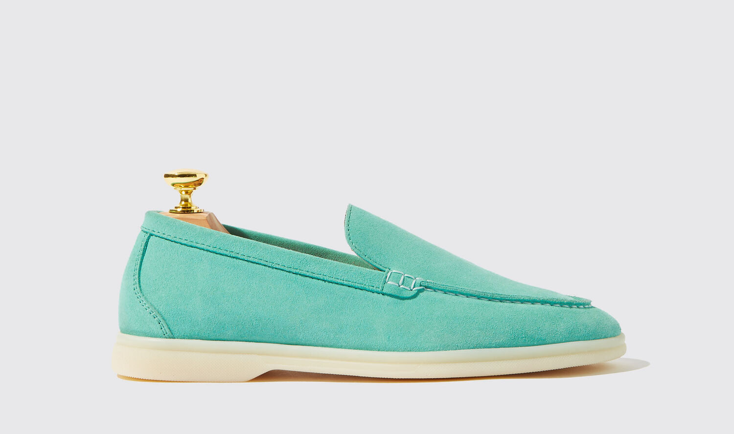 Scarosso Loafers Ludovica Turchese Scamosciata Suede Leather In Turquoise - Suede