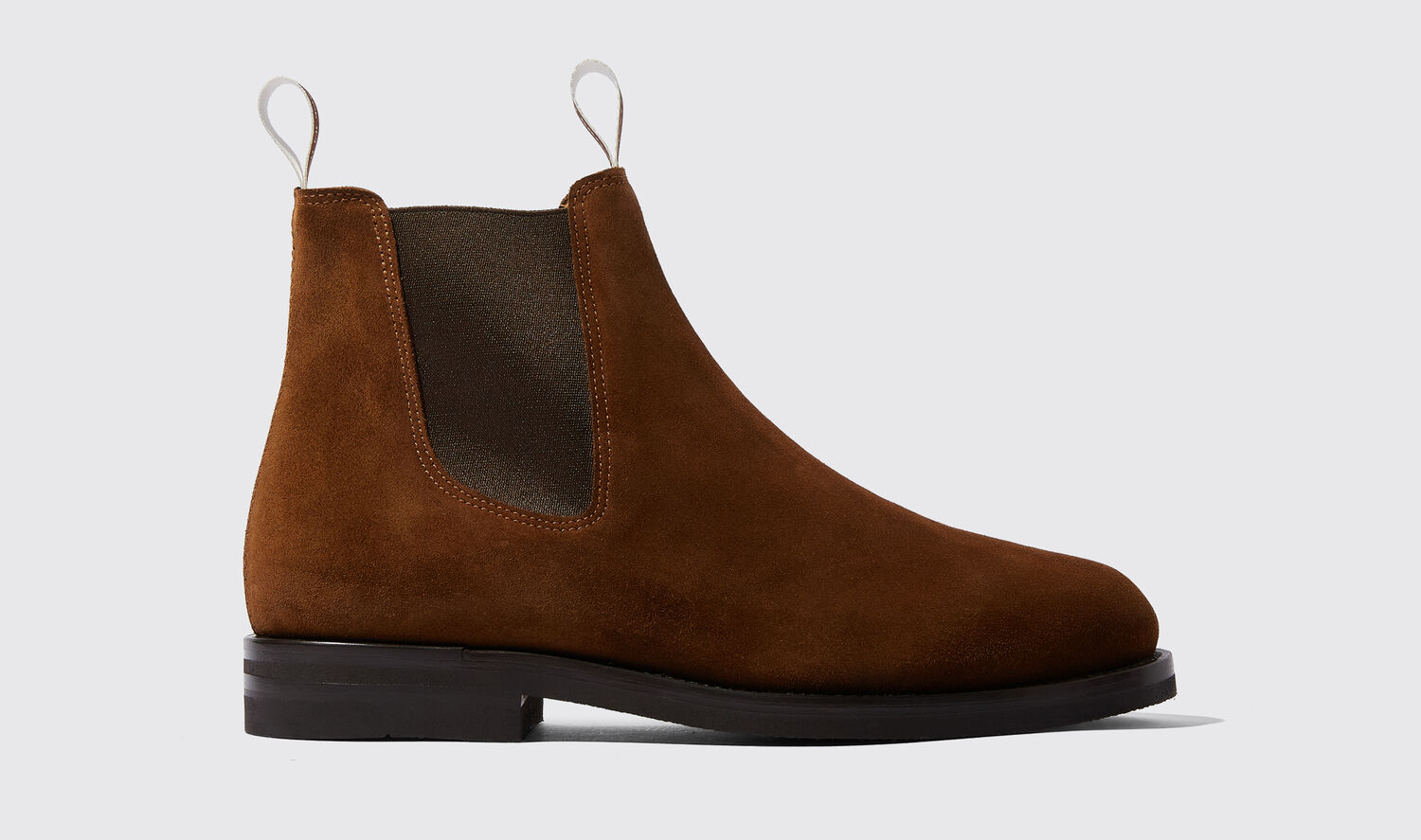 Scarosso Chelsea Boots William Iii Tobacco Suede Suede Leather In Tobacco - Suede