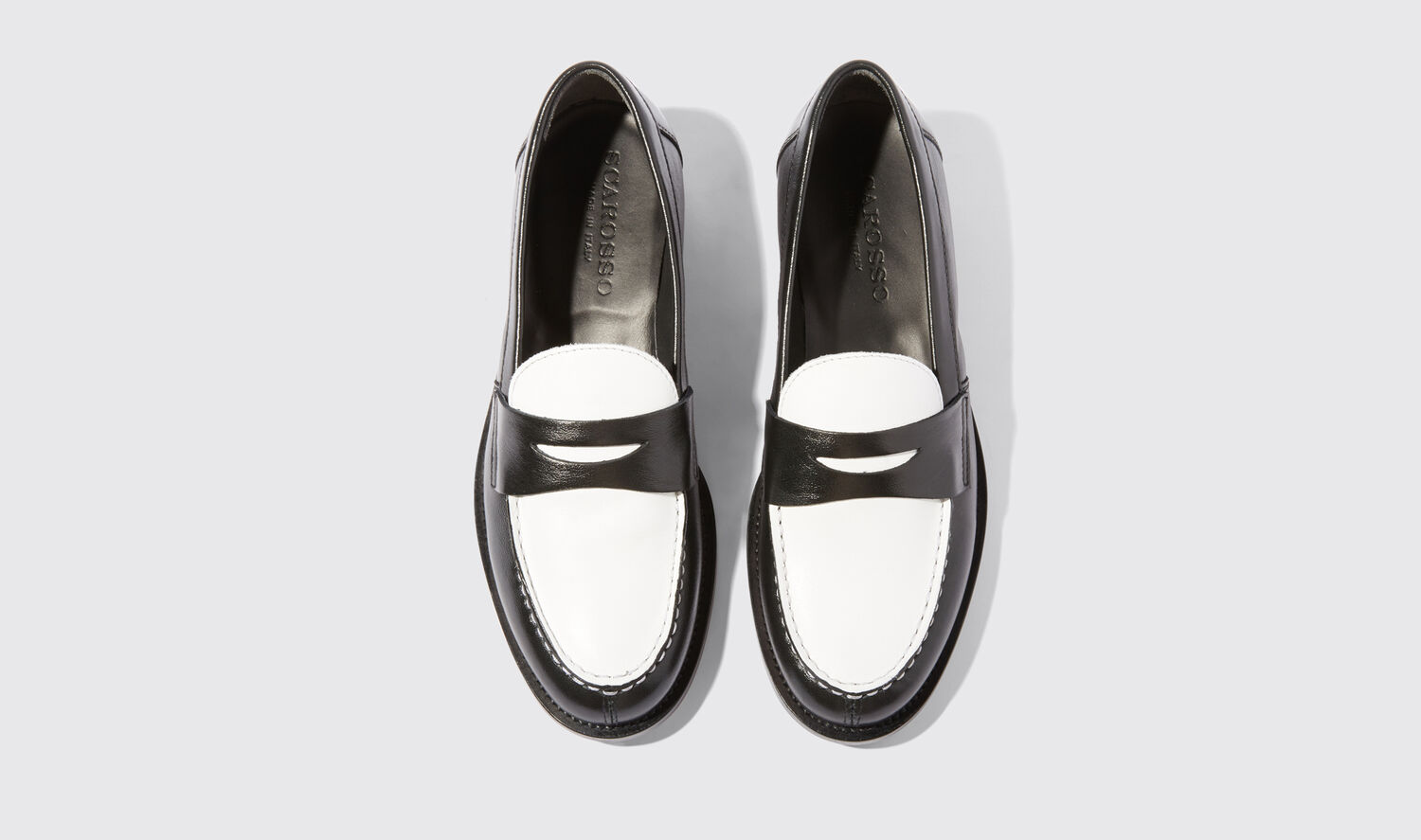 Shop Scarosso Harper Black Edit - Woman Loafers Black In Black - Calf