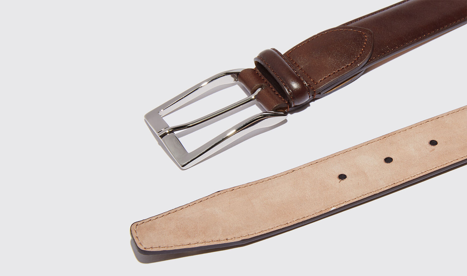 Shop Scarosso Cintura Marrone Classica In Brown Calf