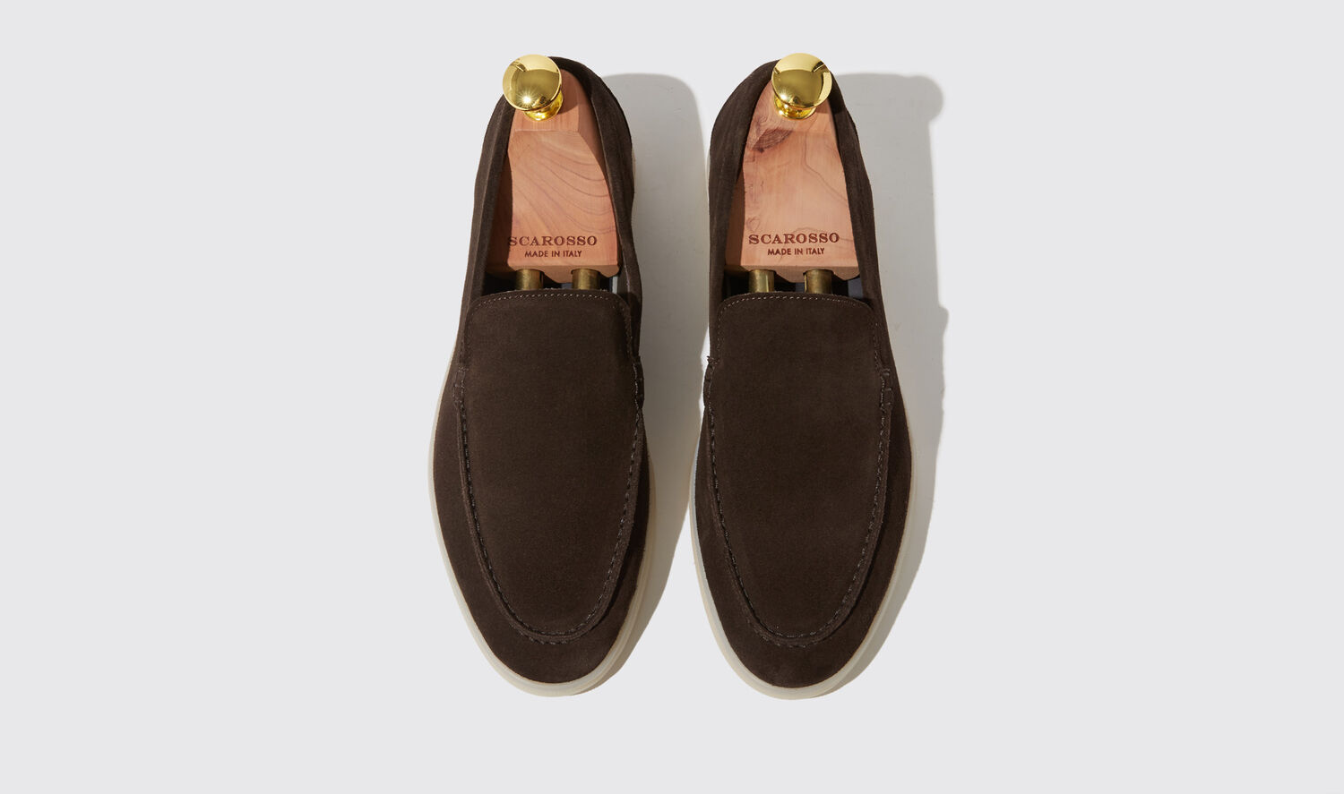 Shop Scarosso Ludovica Moro Scamosciata - Woman Loafers Brown In Brown - Suede Leather