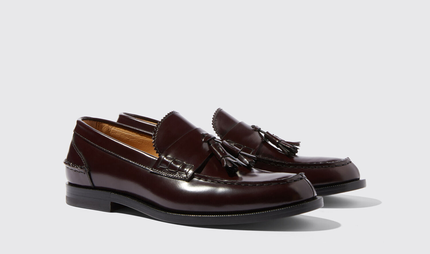 Shop Scarosso Ralphine Burgundy Bright - Woman Loafers Burgundy In Burgundy - Brushed Calf