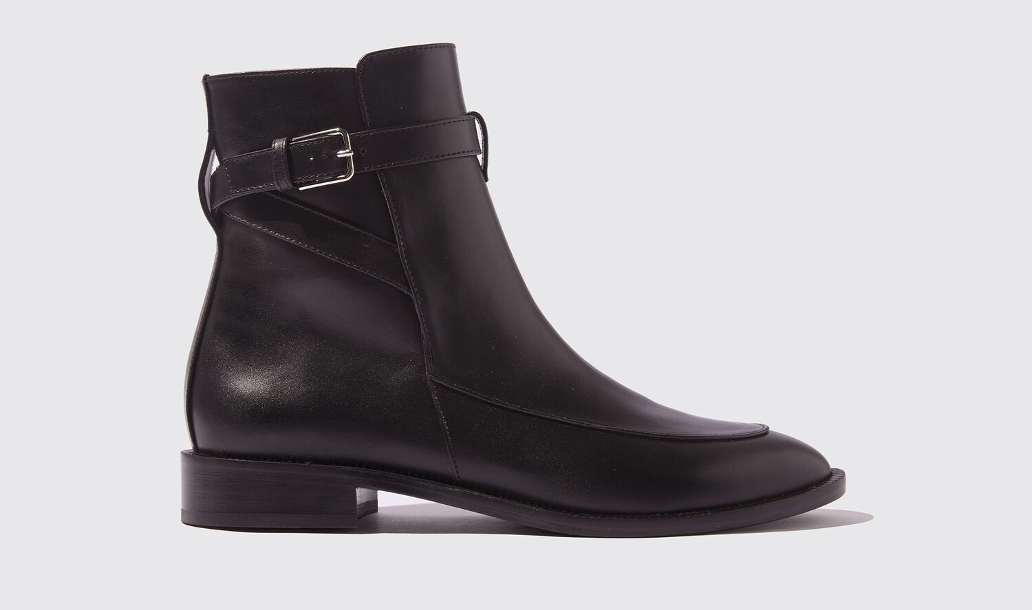 Scarosso Jodhpur Boots Kelly Black Calf Leather In Black - Calf
