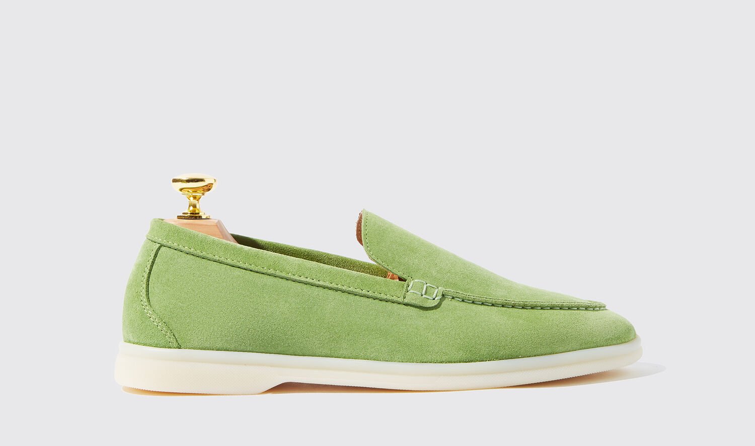 Scarosso Loafers Ludovica Verde Chiaro Scamosciata Suede Leather In Green_matcha_suede