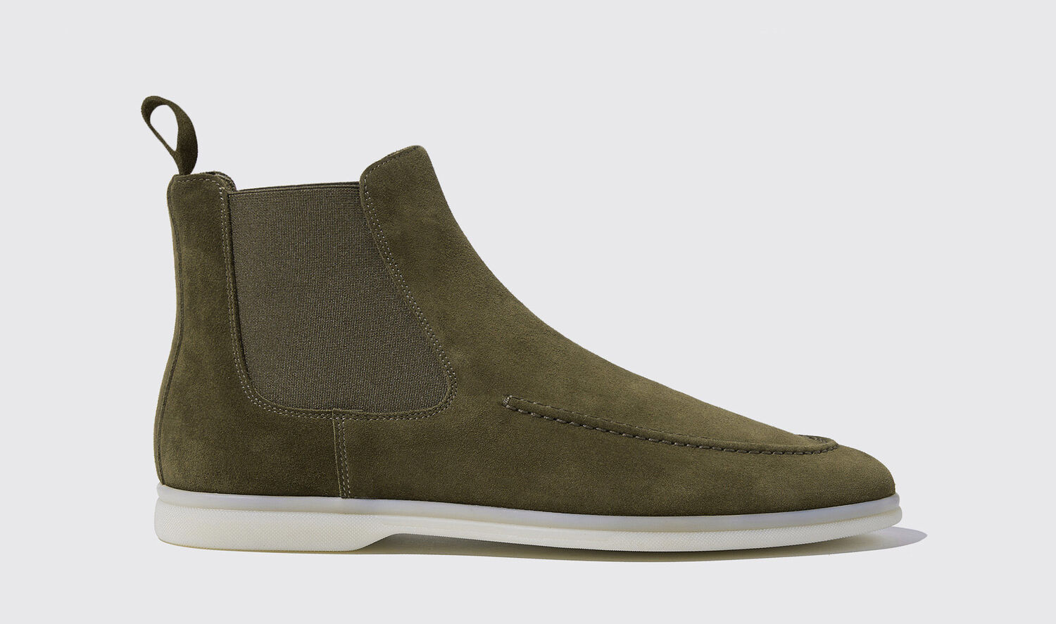 Scarosso Chelsea Boots Eugenio Oliva Scamosciato Suede Leather In Green - Suede