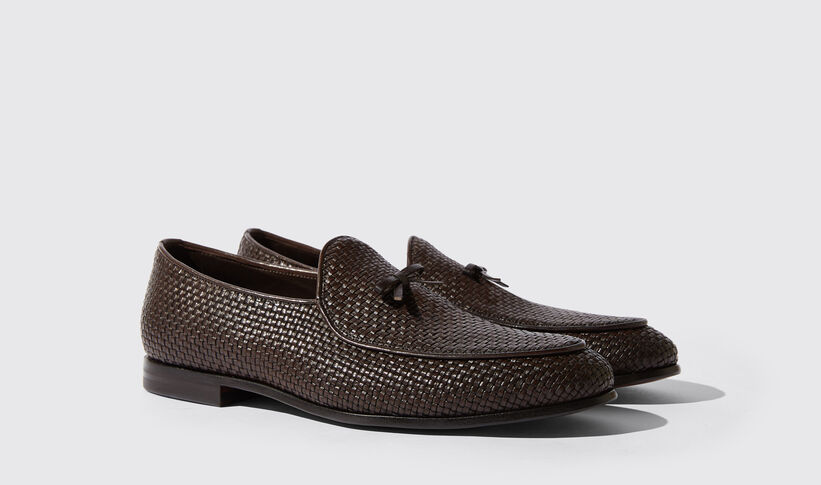 Henri Brown Woven Loafers for Men | Scarosso®