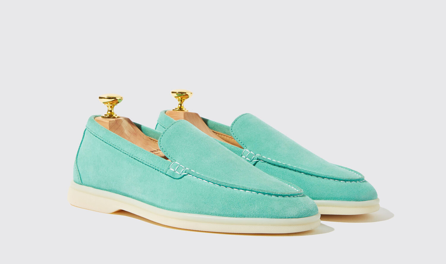 Shop Scarosso Ludovica Turchese Scamosciata - Woman Loafers Turquoise In Turquoise - Suede