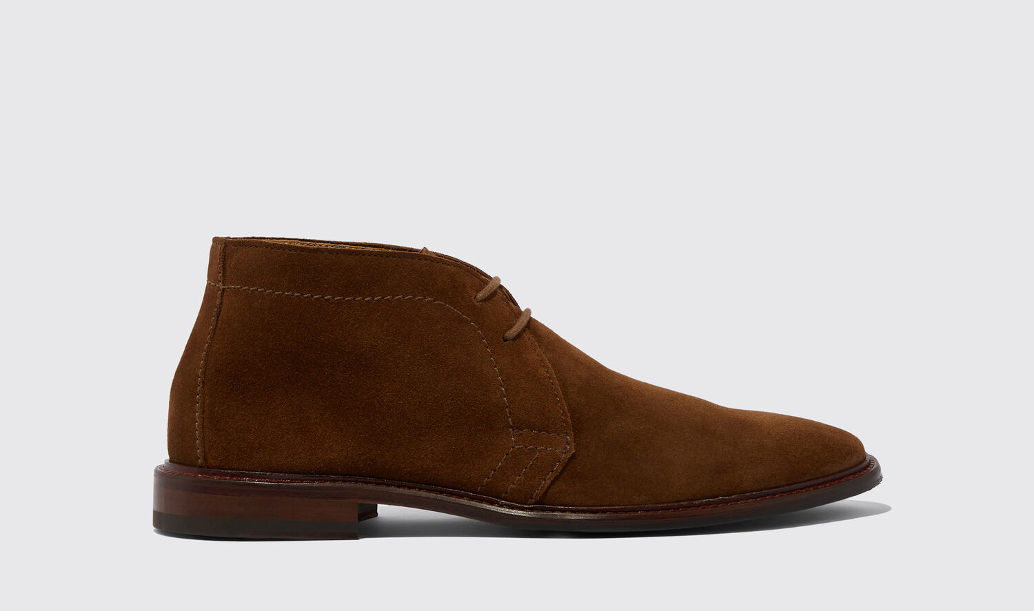 Scarosso Gary Ankle Boots In Tobacco - Suede