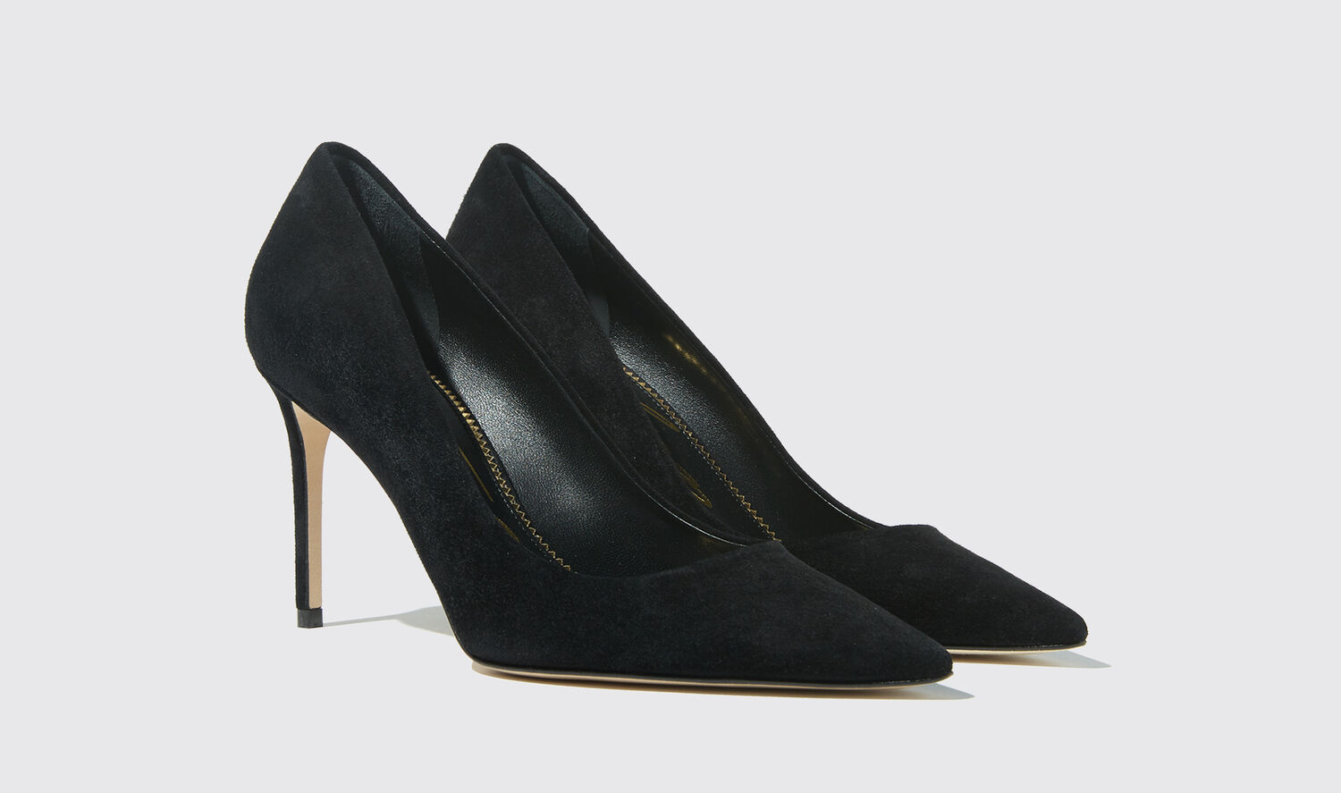 Shop Scarosso Gigi Black Suede - Woman High Heels Black In Black - Suede